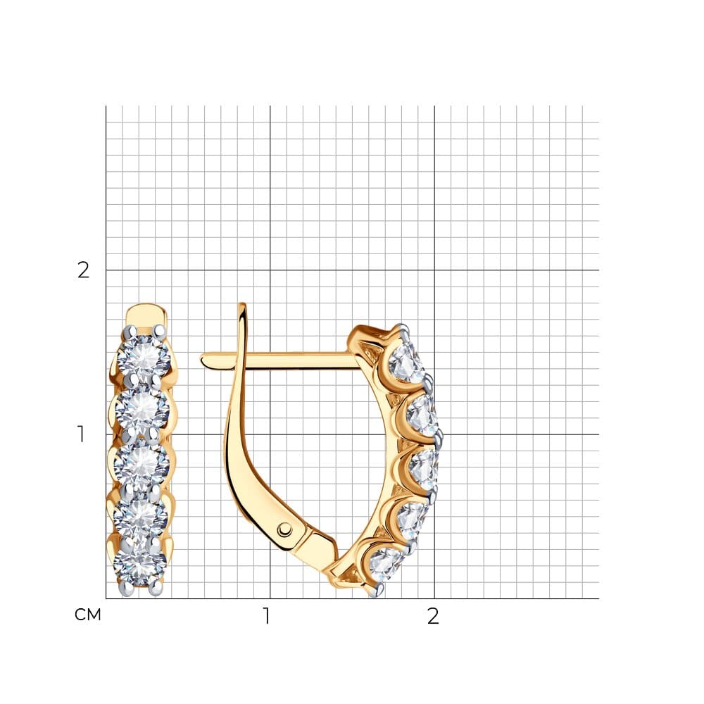 Серьги 027928 (Au 585)