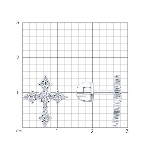 Серьги 94027055 (Ag 925)