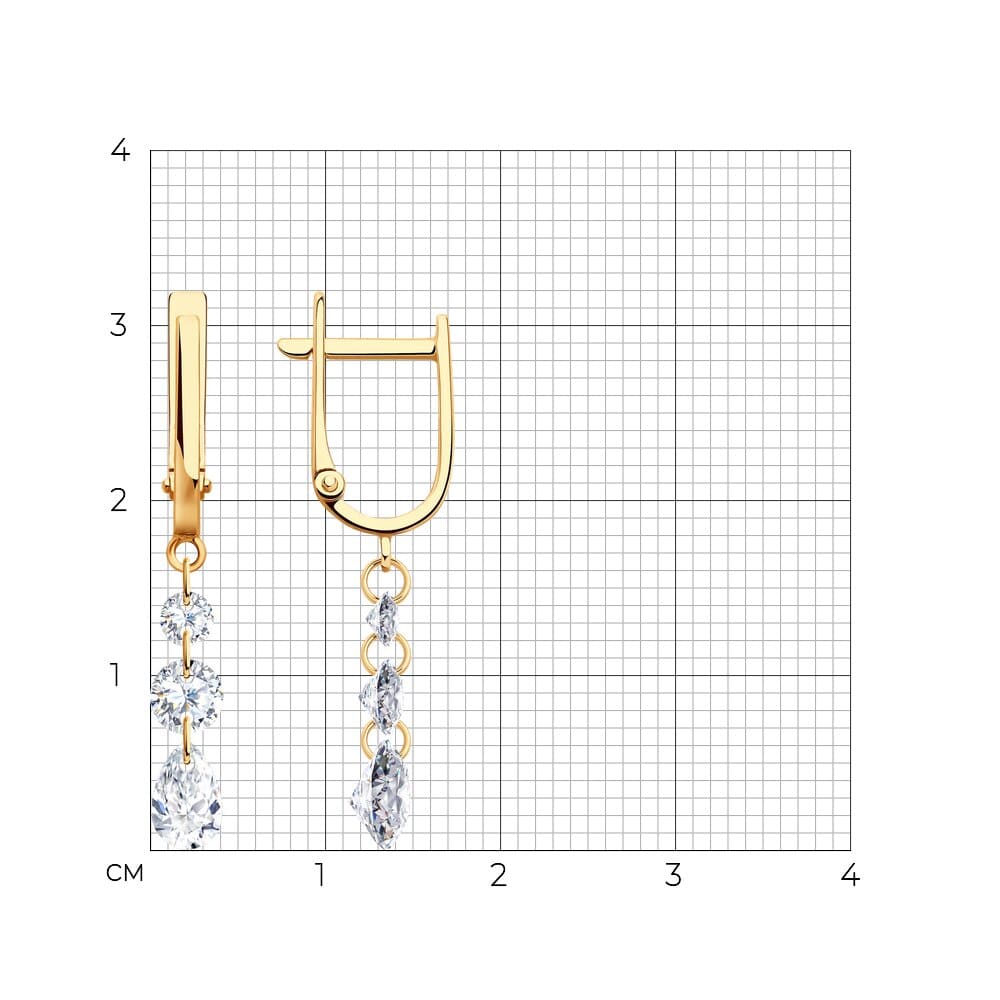 Серьги 0201075 (Au 585)