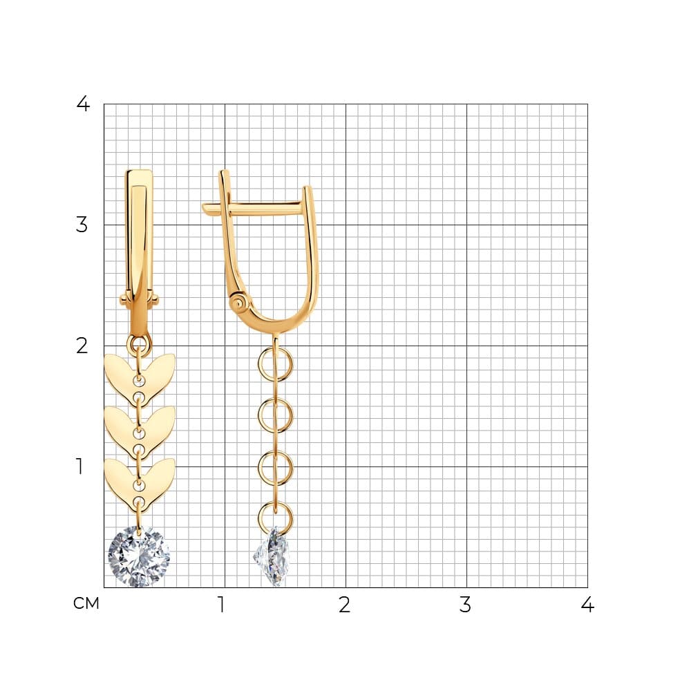 Серьги 0200542 (Au 585)