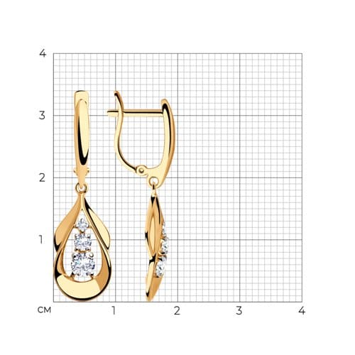 Серьги 028138 (Au 585)