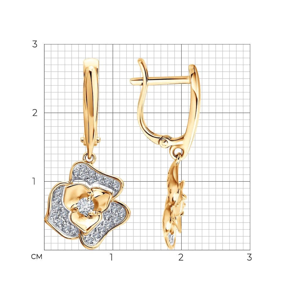 Серьги 0201072 (Au 585)